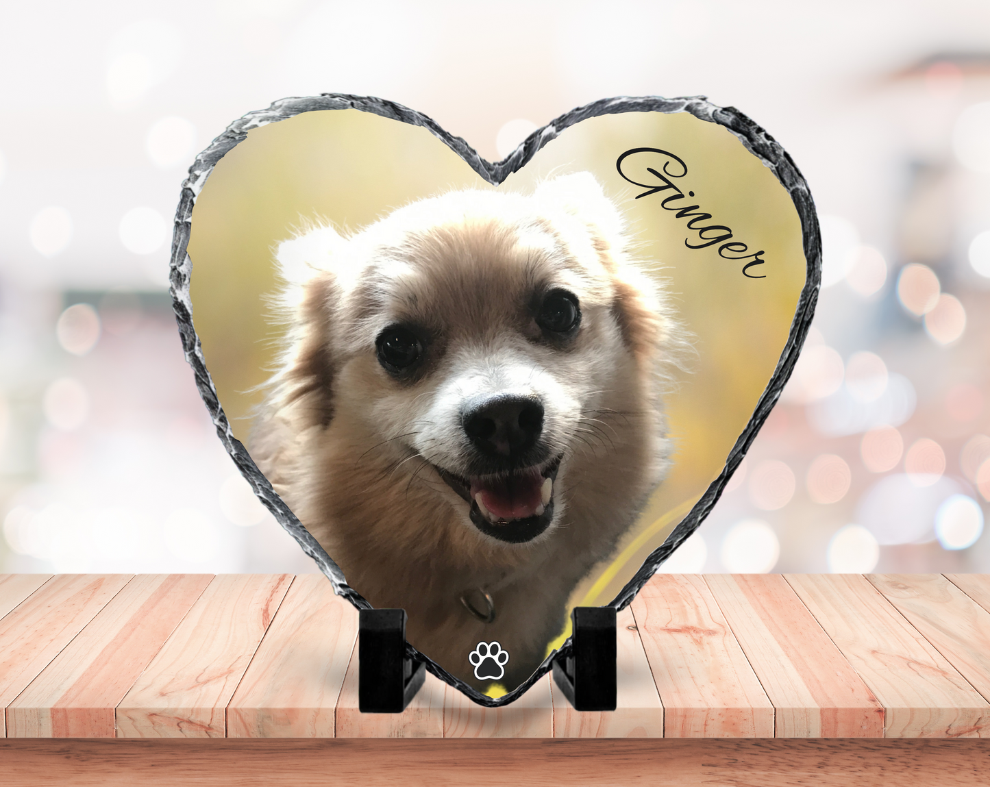 Heart-Shaped Pet Memorial Slate