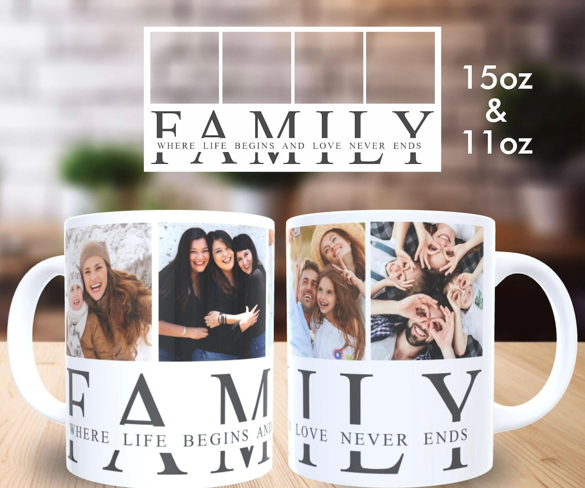 Family Photo Collage Tumbler Skinny 20 oz Tumbler