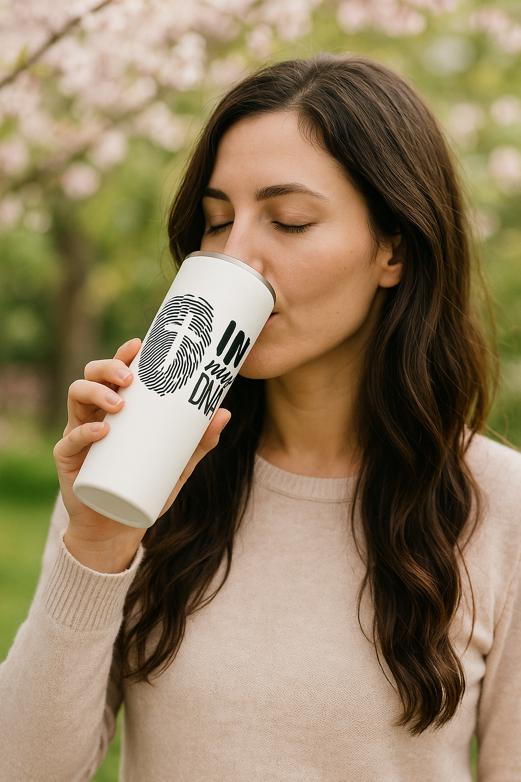 In My DNA Cross Fingerprint Skinny 20 oz Tumbler