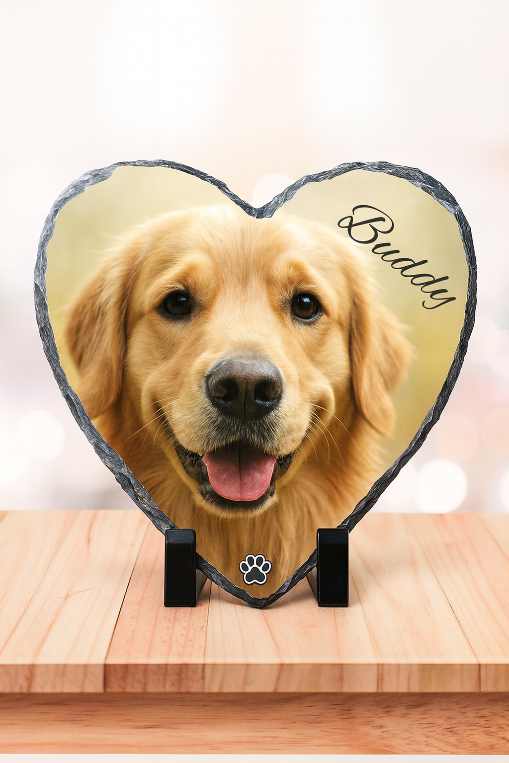 Heart-Shaped Pet Memorial Slate