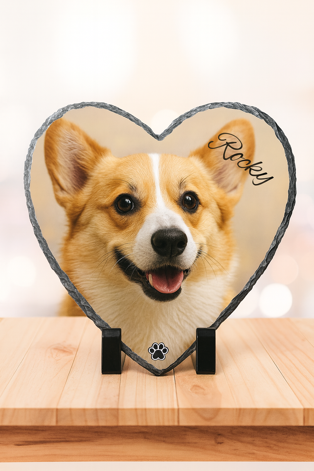 Heart-Shaped Pet Memorial Slate