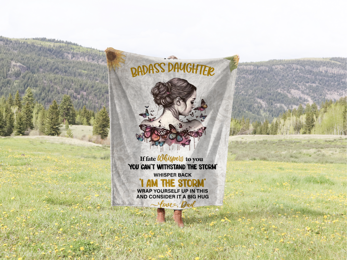 BADASS DAUGHTER VINTAGE Blanket
