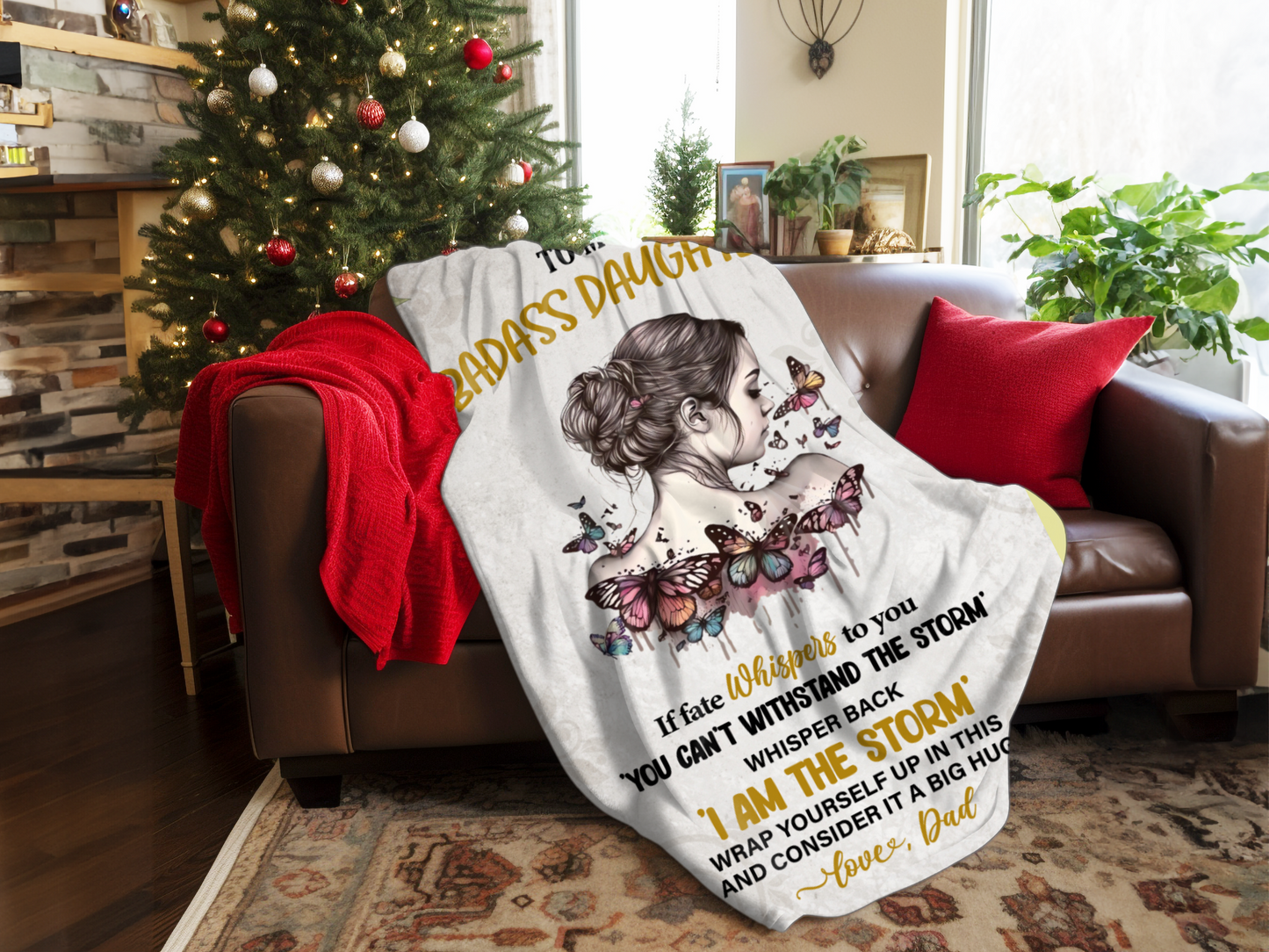 BADASS DAUGHTER VINTAGE Blanket