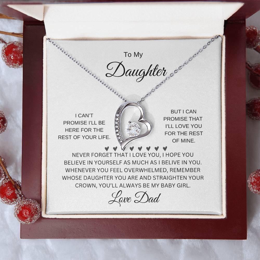 To my daughter- forever love necklace