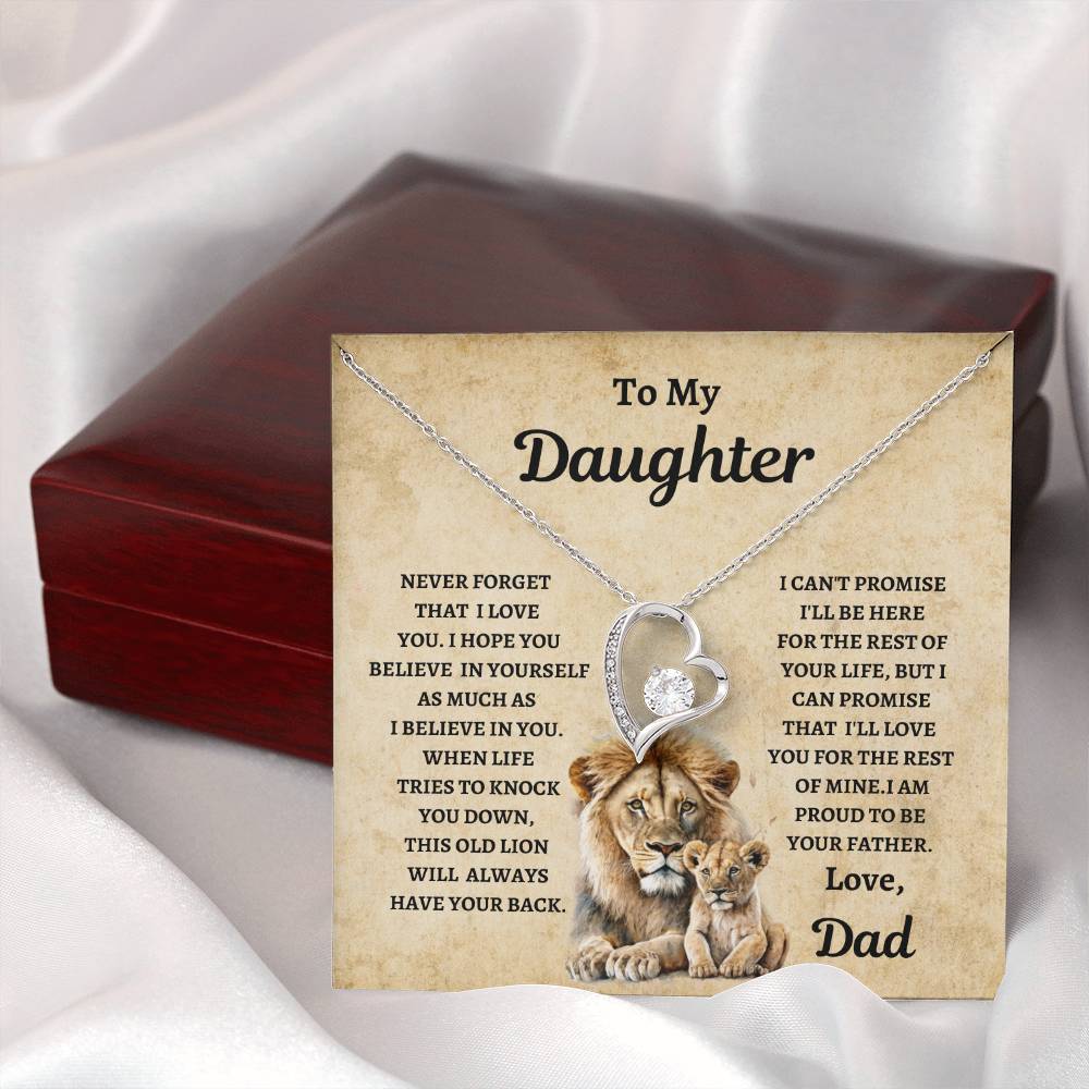 TO MY DAUGHTER LOVE DAD Forever Love Necklace
