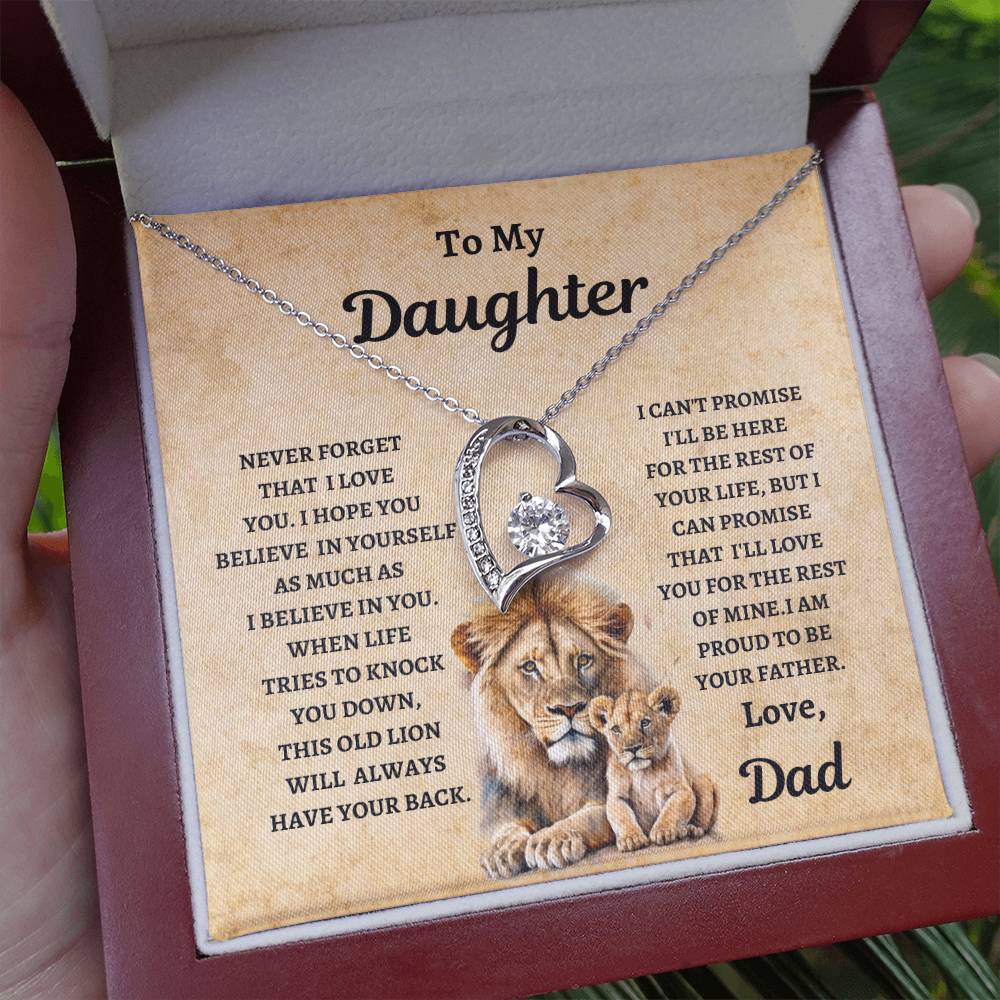 TO MY DAUGHTER LOVE DAD Forever Love Necklace