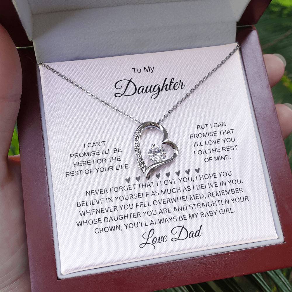 To my daughter- forever love necklace