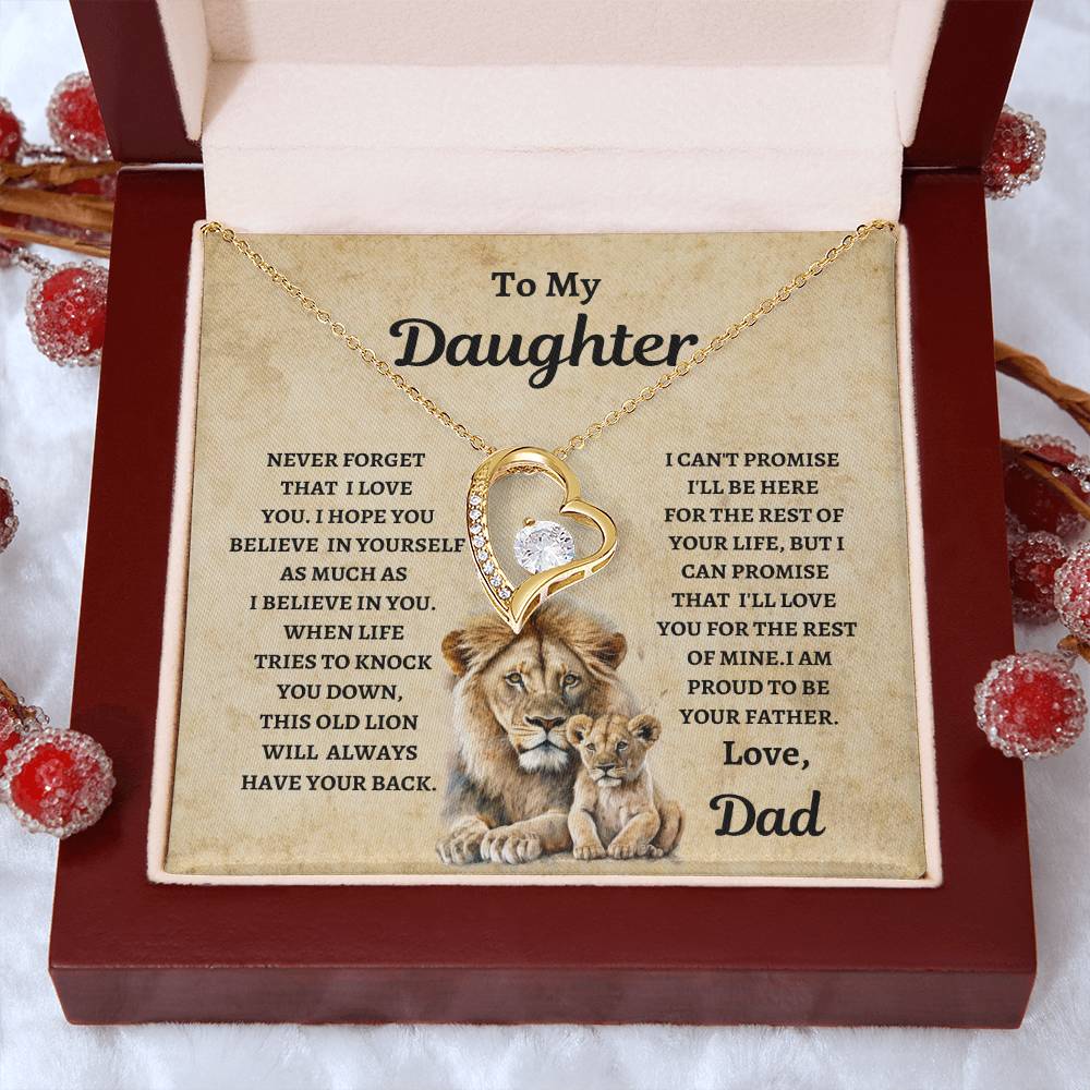 TO MY DAUGHTER LOVE DAD Forever Love Necklace