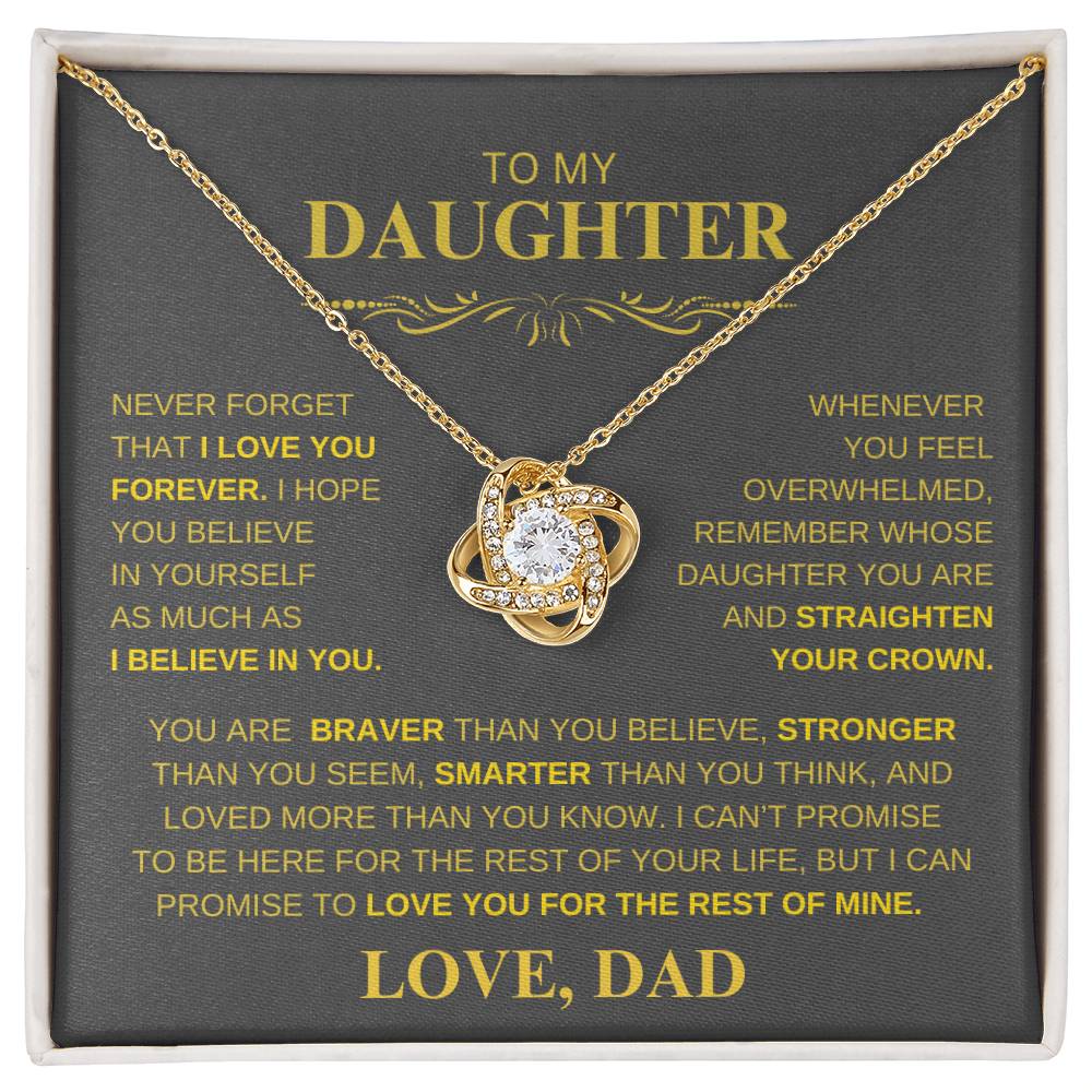 TO MY DAUGHTER LOVE, DAD