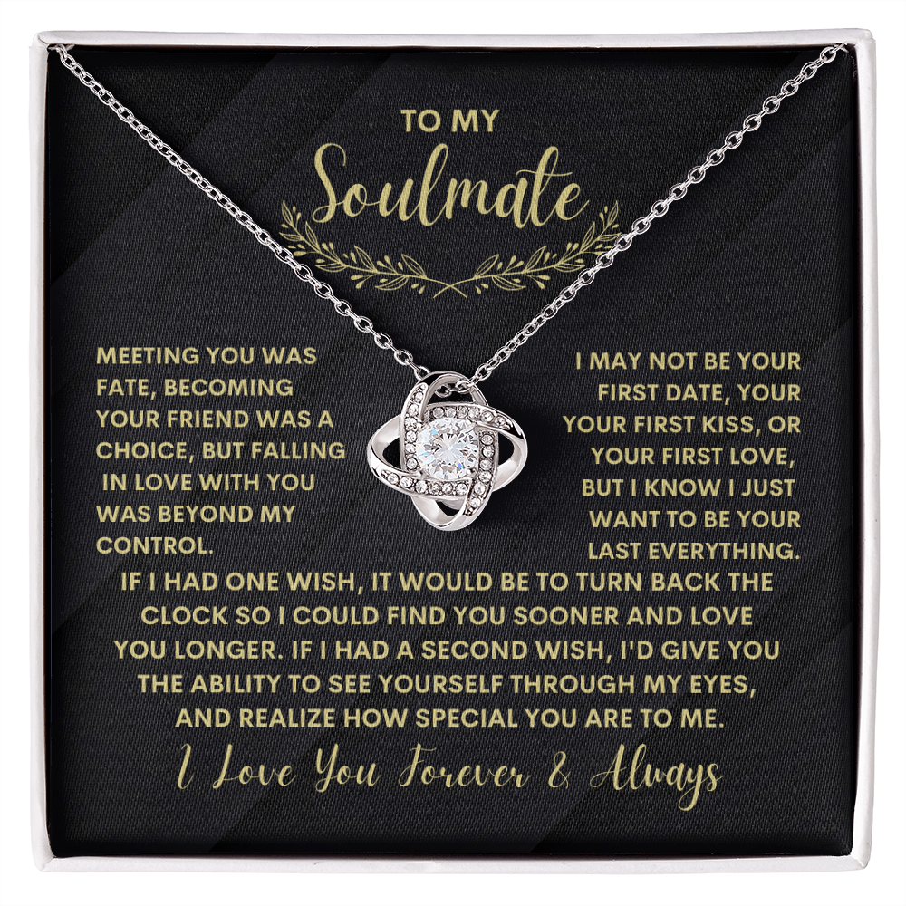 To My Soulmate - Love Knot Necklace-