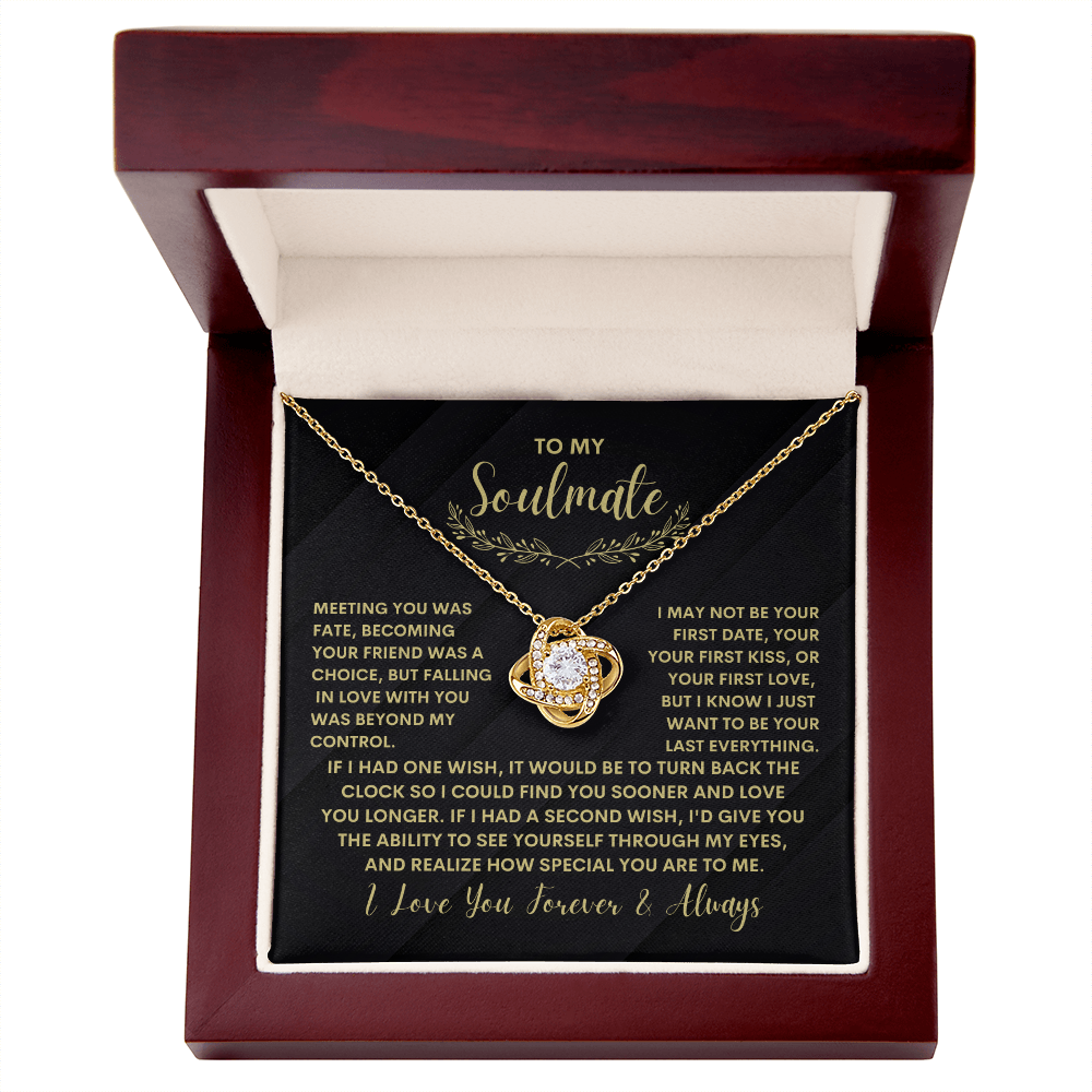 To My Soulmate - Love Knot Necklace-