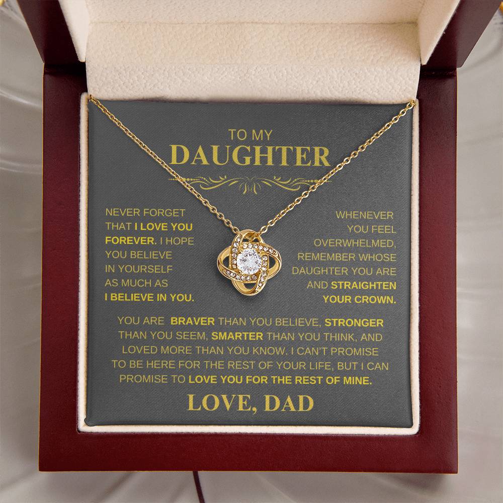 TO MY DAUGHTER LOVE, DAD