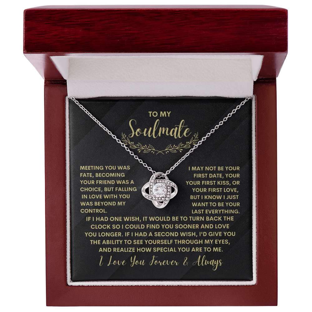 To My Soulmate - Love Knot Necklace-
