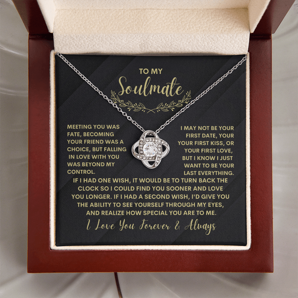 To My Soulmate - Love Knot Necklace-