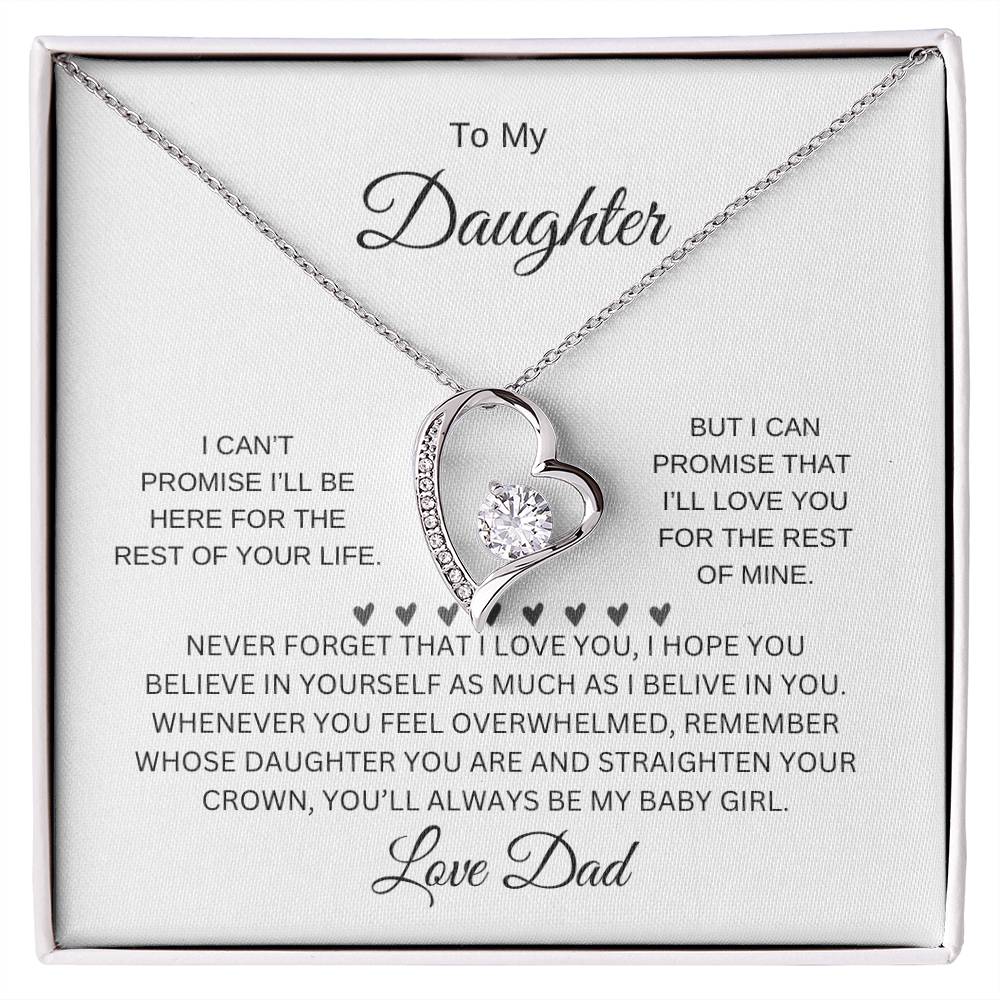 To my daughter- forever love necklace