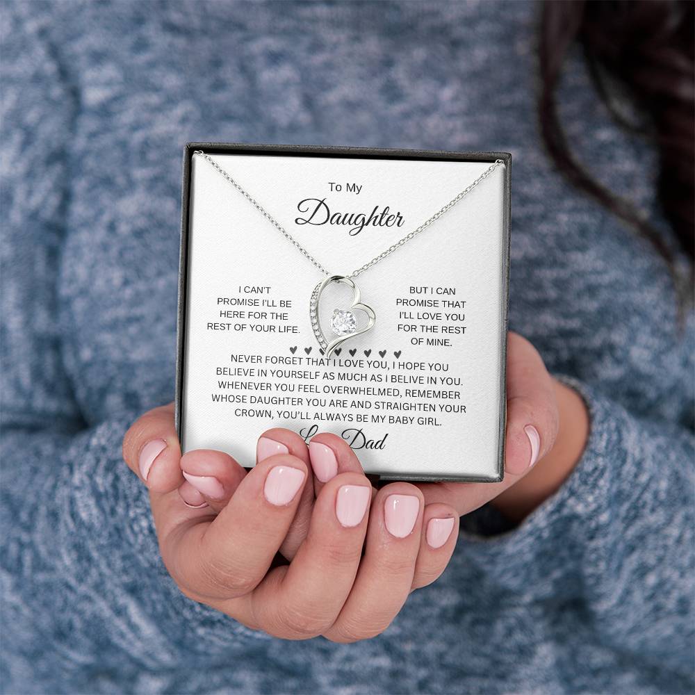 To my daughter- forever love necklace