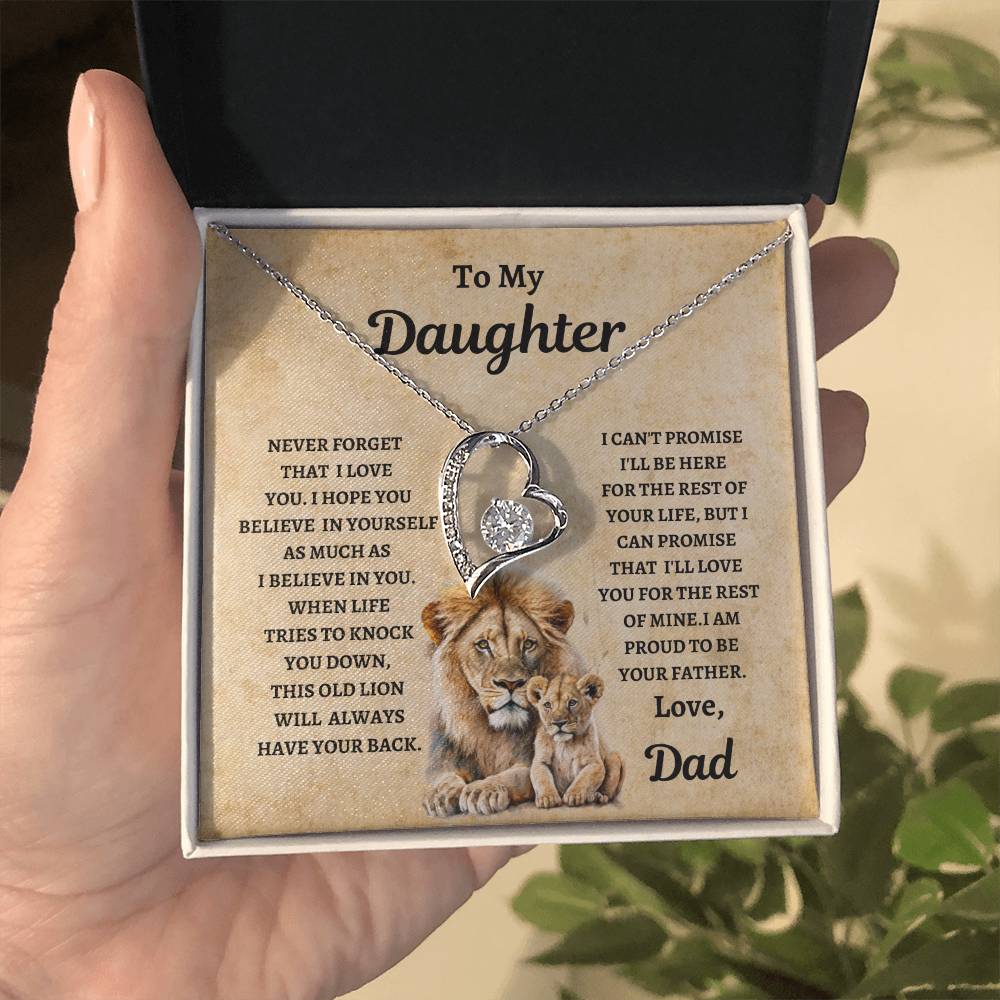 TO MY DAUGHTER LOVE DAD Forever Love Necklace