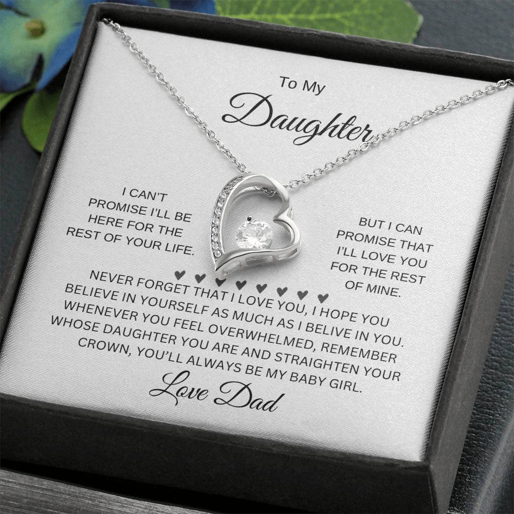 To my daughter- forever love necklace