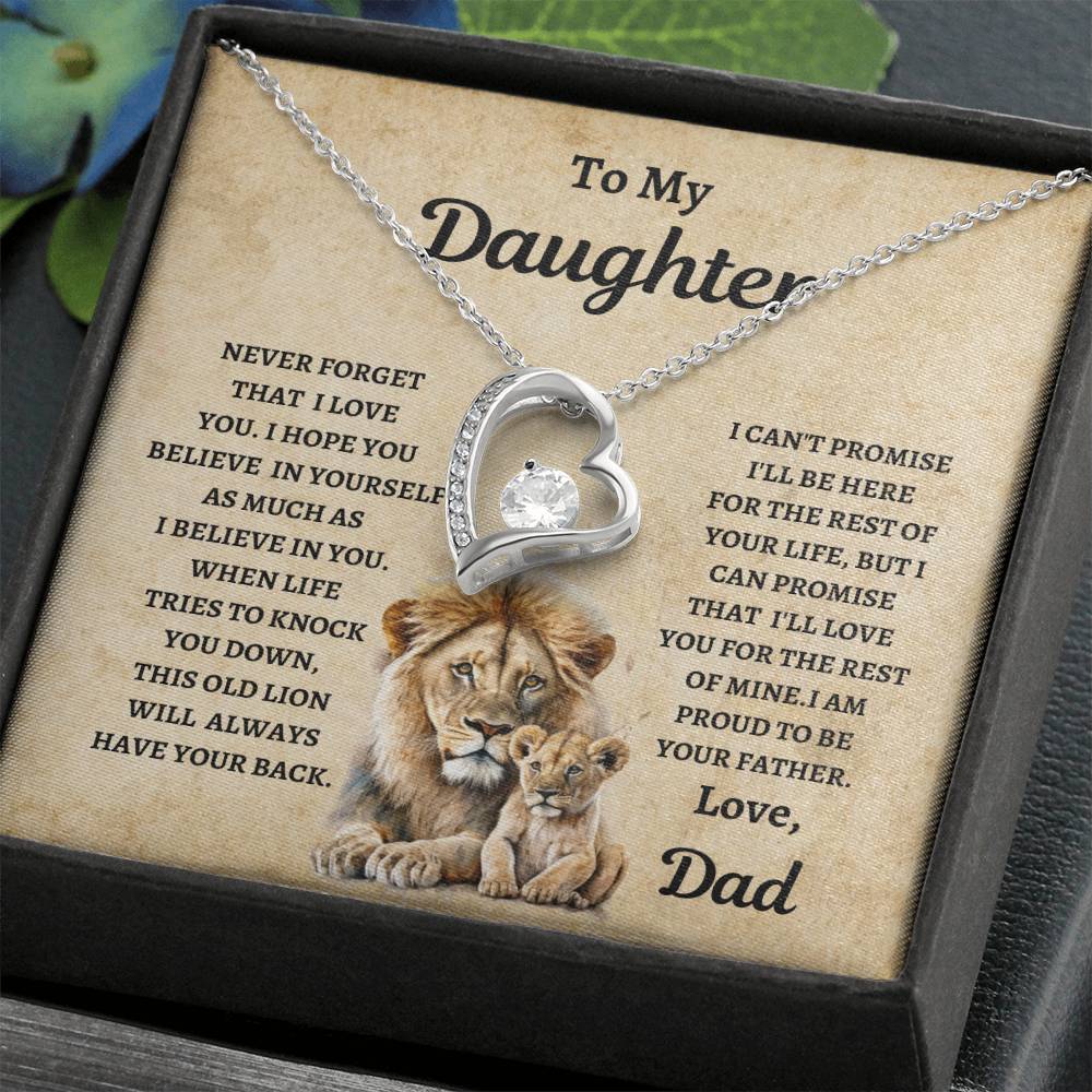 TO MY DAUGHTER LOVE DAD Forever Love Necklace