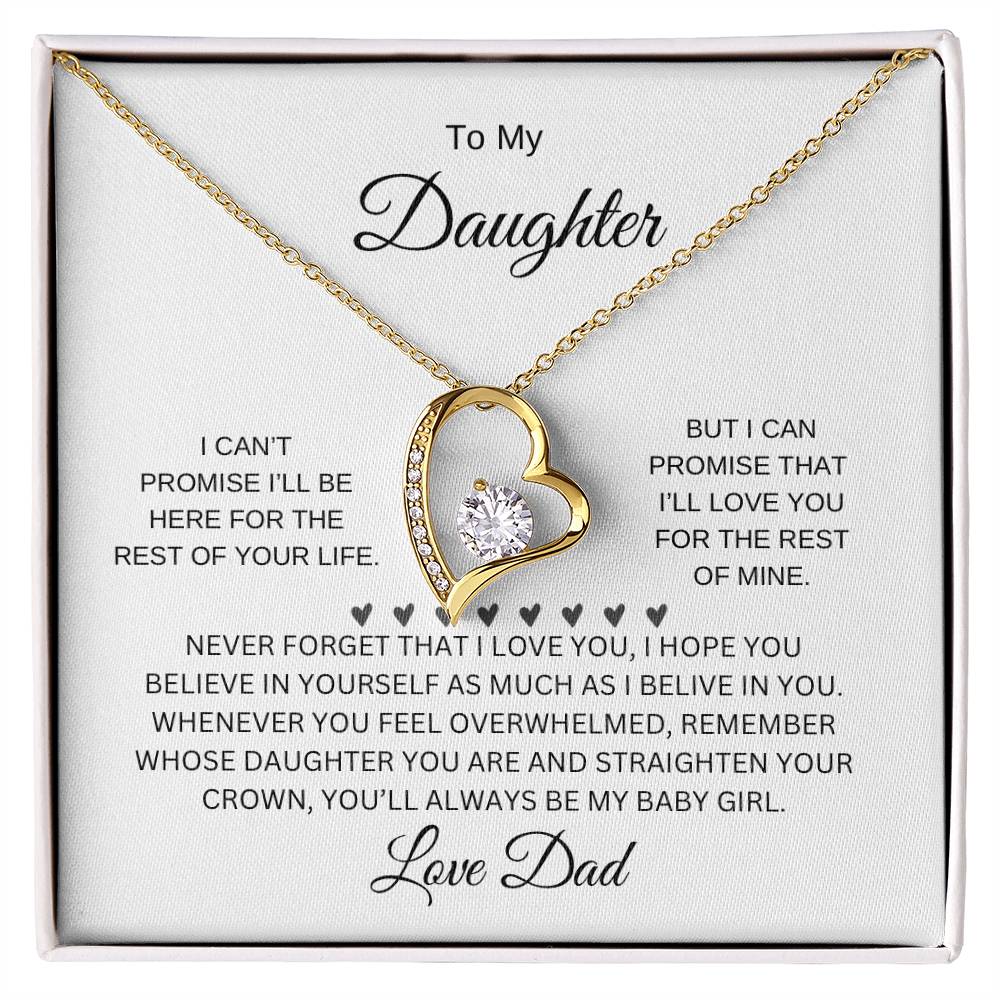 To my daughter- forever love necklace