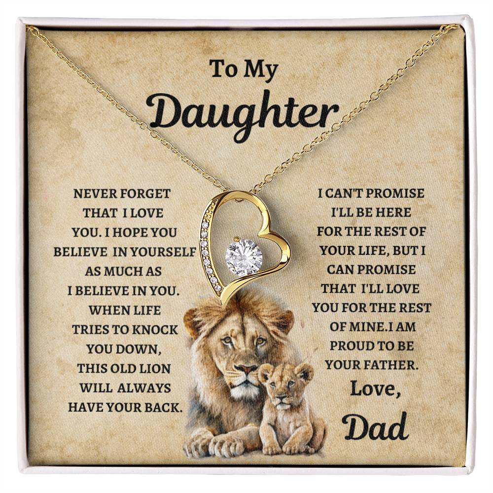 TO MY DAUGHTER LOVE DAD Forever Love Necklace