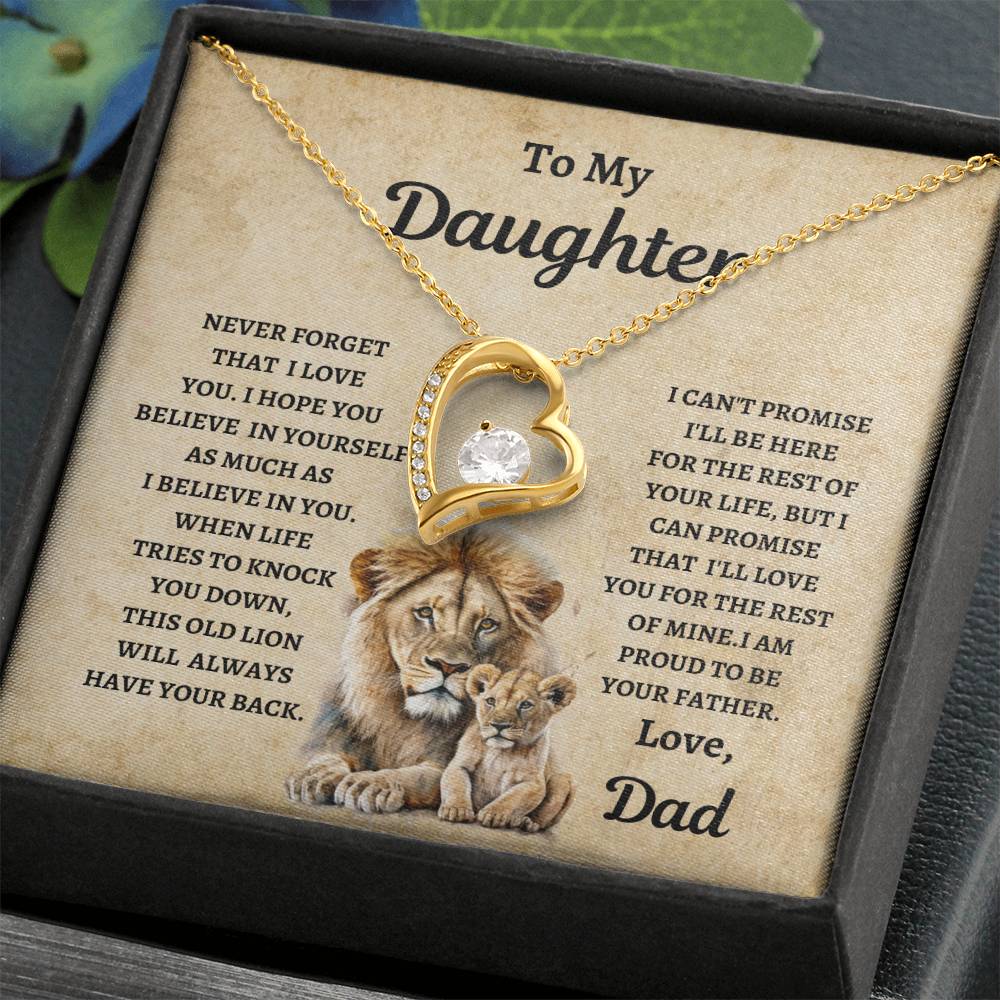 TO MY DAUGHTER LOVE DAD Forever Love Necklace