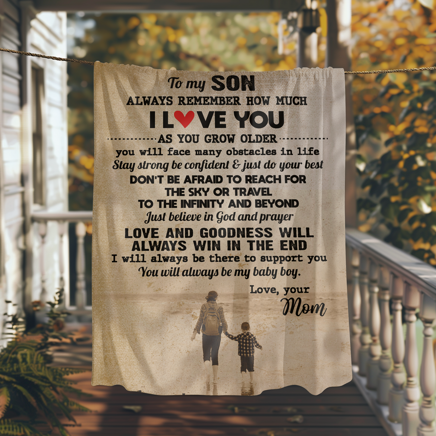 TO MY SON VINTAGE Blanket