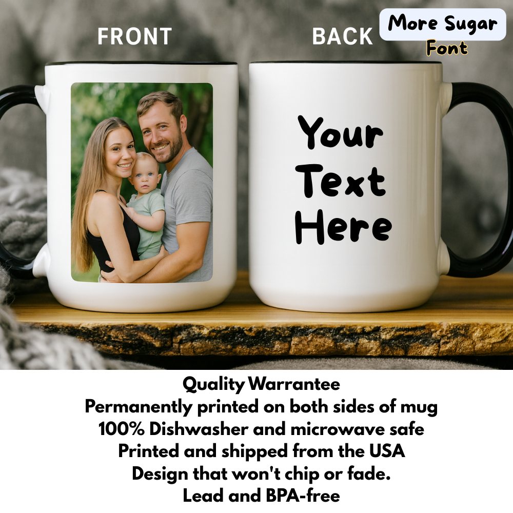 Custom Photo & Text Mug – Capture Moments and Memories