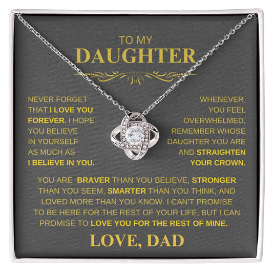 TO MY DAUGHTER LOVE, DAD