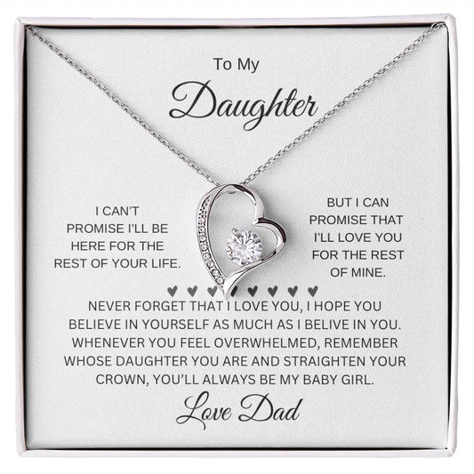 To my daughter- forever love necklace