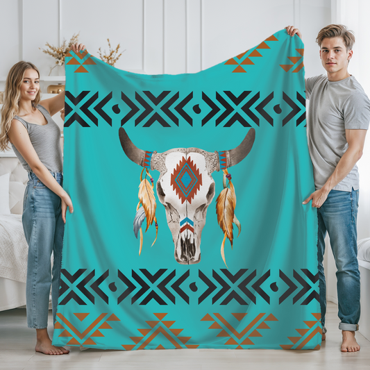 Turquoise western Blanket
